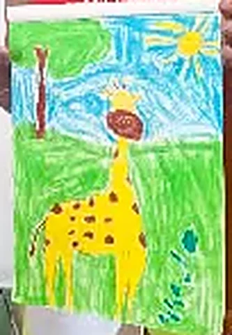 Student drawing — Sunny giraffe