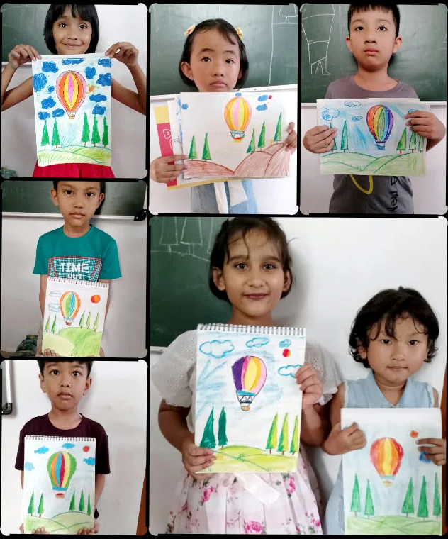 Hot air balloon drawings