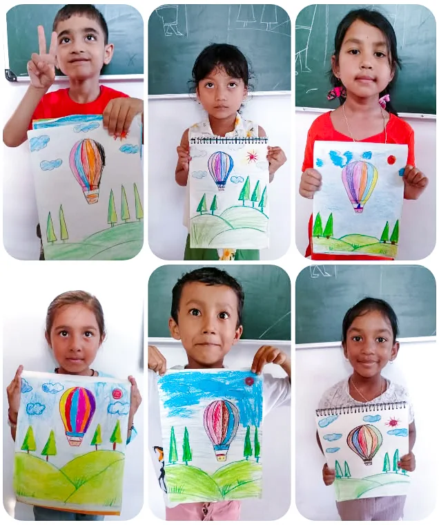 Hot air balloon drawings