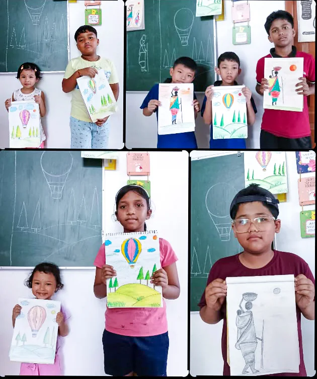 Showing our drawings
