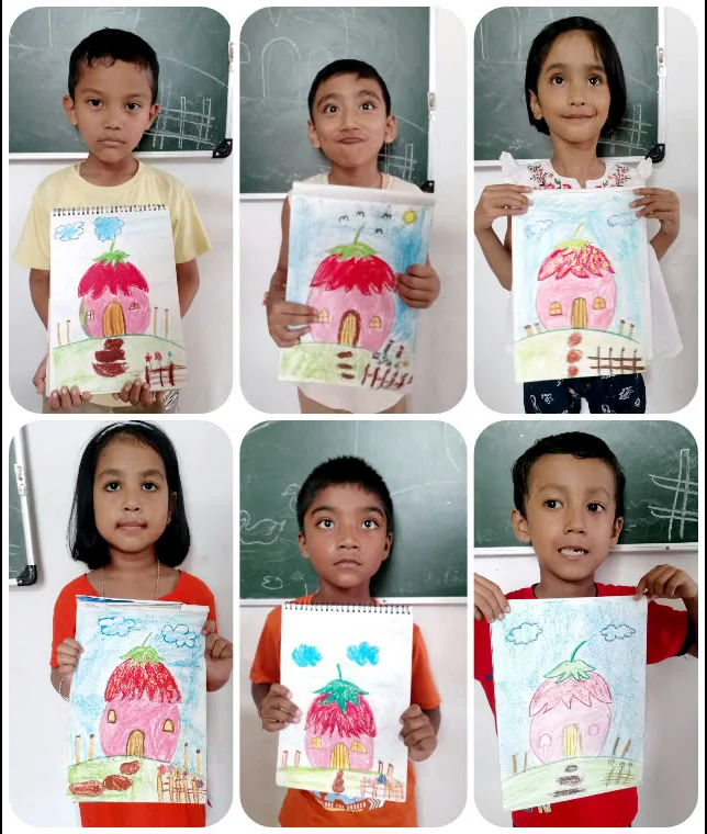 Strawberry house drawings